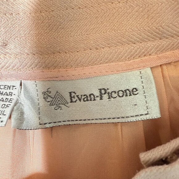 vintage 80''s Evan-Picone Womens Skirt Pink wool Silk Blend sz Small - Picture 2 of 9